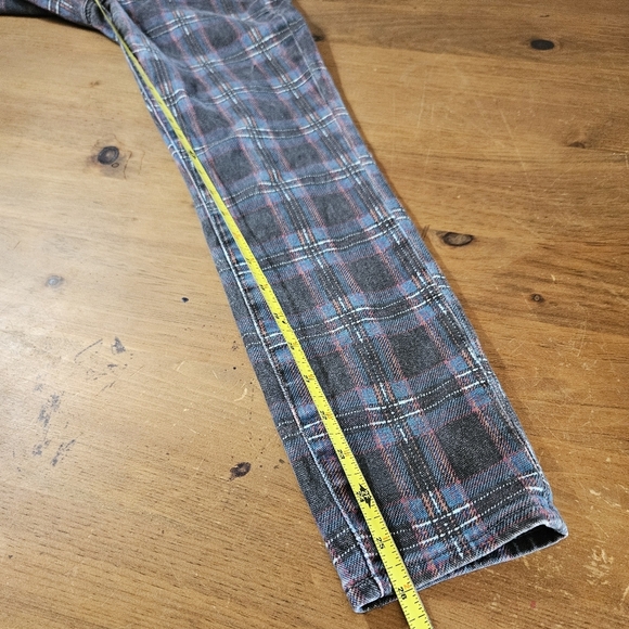Paige Huxton Ankle Jeans Black Atlantic Tartan Plaid Size 27 - Picture 10 of 12